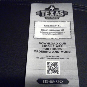 Texas Roadhouse - these days restaurants do not like to show prices, so I took a few pics for your reference - Barbeque Near Me - Riverview, Florida