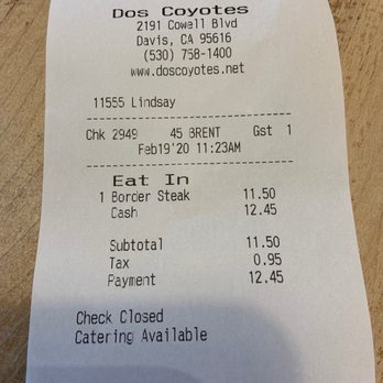 Dos Coyotes Border Cafe - Lindsay was cool - Tex-Mex Near Me - Davis, California