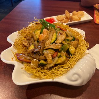 Asian Wok - Pan fried Hong Kong noodles. Shrimp and everything for under 10 dollars - Chinese Near Me - Las Vegas, Nevada