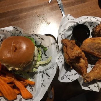 Harry Buffalo - Burger and fried chicken, both pretty good. Deep fried potato quarter that comes with chk was excellent. - Burgers Near Me - Westerville, Ohio