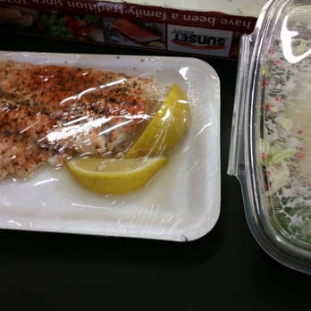 Sunset Foods - Wild caught snapper steamed on site with a salad - Grocery Near Me - Northbrook, Illinois