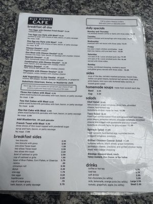 Menu photo 2 Blue Bonnet Cafe Marble Falls, TX Menu photo 2 Blue Bonnet Cafe Marble Falls, TX