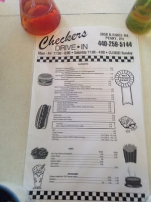 Menu photo 5 Checkers Perry, OH