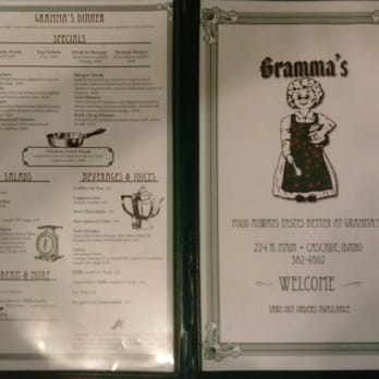 Gramma's Homestead Restaurant - Menu: cover and dinner - American Near Me - Cascade, Idaho