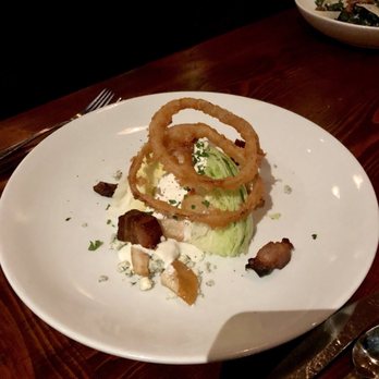 Late Harvest Kitchen - Wedge salad with pears and onion rings - New American Near Me - Indianapolis, Indiana Late Harvest Kitchen - Wedge salad with pears and onion rings - New American Near Me - Indianapolis, Indiana