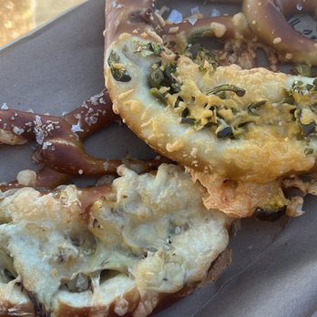 Squabisch - Castroville (artichoke) and jalepeno cheddar - Pretzels Near Me - Berkeley, California
