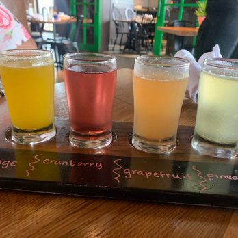 Whiskey Cake - Mimosa flight - New American Near Me - Irving, Texas Whiskey Cake - Mimosa flight - New American Near Me - Irving, Texas
