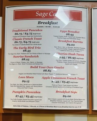 Menu photo 1 Sage Cafe Carson City, NV Menu photo 1 Sage Cafe Carson City, NV