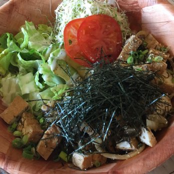 Peace Café - Poke Bowl (fried tofu, avocado, nori, sprouts) SO GOOOOOOOOD - Vegan Near Me - Honolulu, Hawaii Peace Café - Poke Bowl (fried tofu, avocado, nori, sprouts) SO GOOOOOOOOD - Vegan Near Me - Honolulu, Hawaii