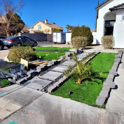 Soria Gardening Services - New landscape design and spot light with artificial turf