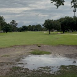 Golf Club - Water collects in many areas.