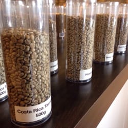 Torre Mondo - Grains de café vert qui seront cuit sur place à la température désiré.