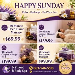 NY Foot & Body Spa - 90 mins couple massage for 2 only $ 199.99 ( Reg $ 220 )