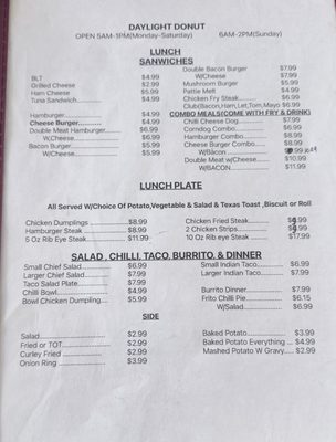 Menu photo 2 Izora's Stilwell, OK
