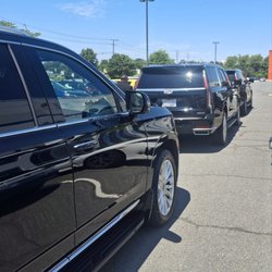 Arnow Transportation - Beautiful SUV'S lined up outside a TV studio we provided celebrity transportation for in June of this year.