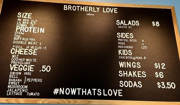 Brotherly Love Cheesesteaks by null