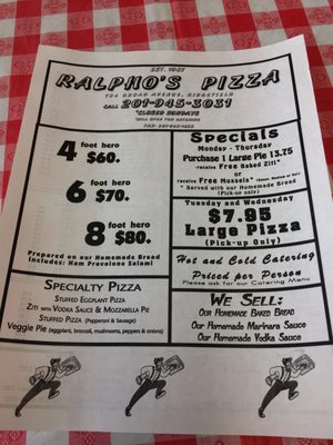 Menu photo 1 Ralpho's Pizza Ridgefield, NJ Menu photo 1 Ralpho's Pizza Ridgefield, NJ