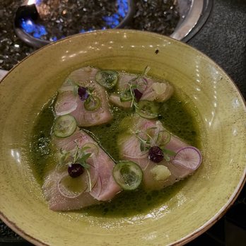 Hideaway Mexican Kitchen and Bar - Hamachi Aguachile (4 pcs) $25 - Mexican Near Me - Pasadena, California Hideaway Mexican Kitchen and Bar - Hamachi Aguachile (4 pcs) $25 - Mexican Near Me - Pasadena, California
