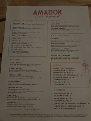 Menu photo 5 Amador Cuban Restaurant Newport, KY