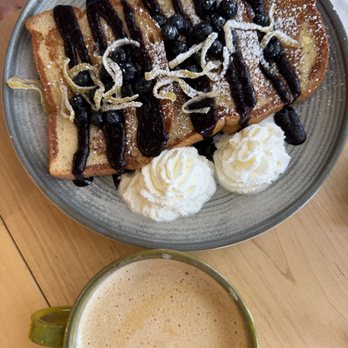Dandelion Cafe - Lemon blueberry French toast & cappuccino - Coffee & Tea Near Me - Houston, Texas Dandelion Cafe - Lemon blueberry French toast & cappuccino - Coffee & Tea Near Me - Houston, Texas