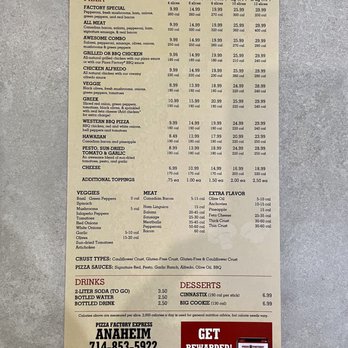 Pizza Factory - Menu 2/2 (April 2023) - Pizza Near Me - Anaheim, California Pizza Factory - Menu 2/2 (April 2023) - Pizza Near Me - Anaheim, California