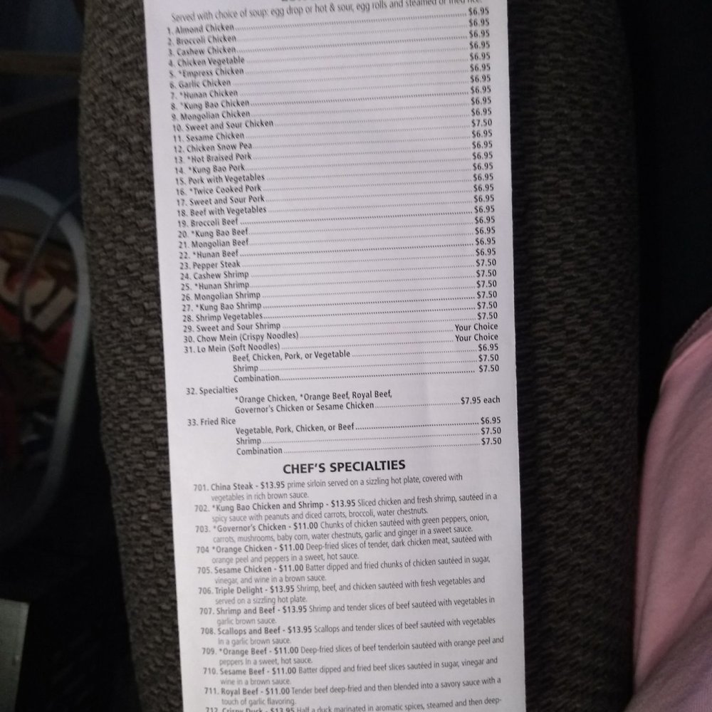 China Chef - To go menu for lunch combos and Chef's Specialty - Chinese Near Me - Des Moines, Iowa