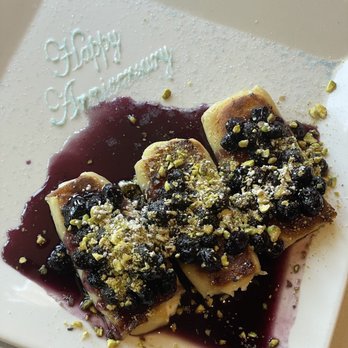 Mélange - Blueberry and pistachio blintz for their anniversary - Cocktail Bars Near Me - La Quinta, California Mélange - Blueberry and pistachio blintz for their anniversary - Cocktail Bars Near Me - La Quinta, California