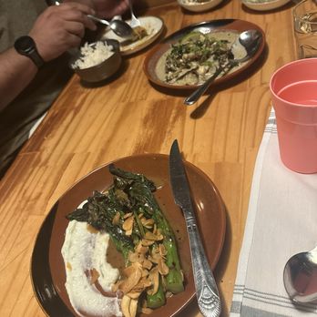 Boonie's Filipino Restaurant - Adobo grilled Chinese broccoli and maitake piaparan - Filipino Near Me - Chicago, Illinois