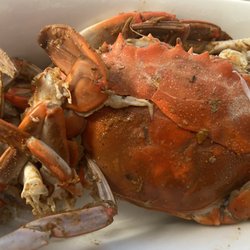 Happy George - The last crab standing from my order; they were devoured; I held one back for photo op.
