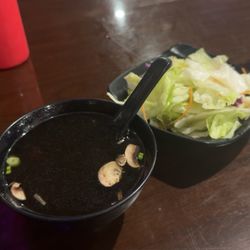 Izumi Asian Cuisine - Flavorless onion soup the salad was very fresh