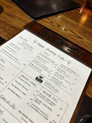Menu photo 3 Oak Steakhouse Nashville, TN Menu photo 3 Oak Steakhouse Nashville, TN