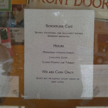 Borderline Cafe - Hours as of August 2017. - Breakfast & Brunch Near Me - Lakewood, Ohio