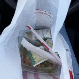 Well packaged mobile order with all utensils and dressing. Well packaged mobile order with all utensils and dressing.