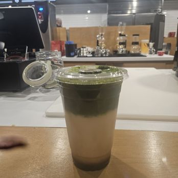 Victus Coffee - Iced brown sugar cinnamon matcha with oat milk. - Coffee & Tea Near Me - Glastonbury, Connecticut Victus Coffee - Iced brown sugar cinnamon matcha with oat milk. - Coffee & Tea Near Me - Glastonbury, Connecticut