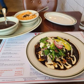 Tacuba Hell's Kitchen - 2 chicken enchiladas en mole - Mexican Near Me - New York, New York