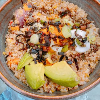 Conscious Cafe - a bowl of rice and vegetables - Cafes Near Me - Ellsworth, Maine