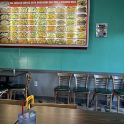 The Mango's Chinese - Menu posted on the wall
