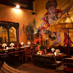 Electric Karma - The candle-lit interior has a romantic ambience.
