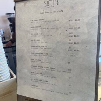 Sinta - Pastry menu that day - Bakeries Near Me - Chula Vista, California