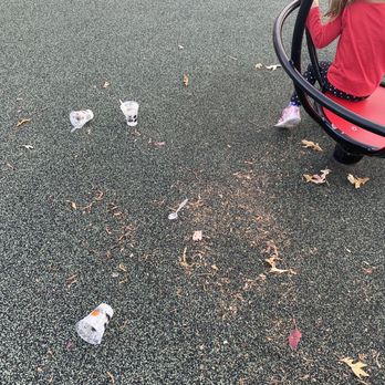 Salem Pond Park - Mess that teenagers left - Parks Near Me - Apex, North Carolina