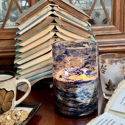 Himalayan Handmade Candles - Himalayan Handmade Candles by Himalayan Trading Post Blue Wind Hurricane Candle
