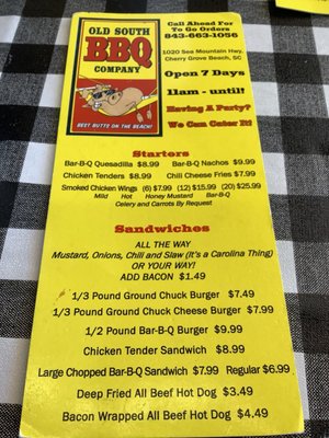 Menu photo 7 Old South Bar-B-Q-Co North Myrtle Beach, SC Menu photo 7 Old South Bar-B-Q-Co North Myrtle Beach, SC