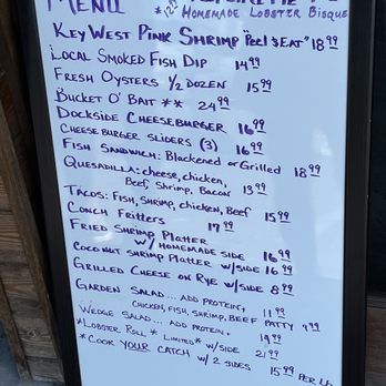 Dockside Raw Bar & Grill - Menu - Seafood Near Me - Islamorada, Florida
