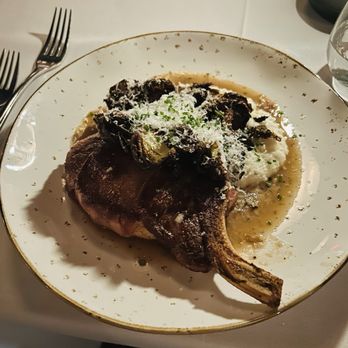 Nouveau Monde - Pork Chop Entree - New American Near Me - Sandy Hook, Connecticut