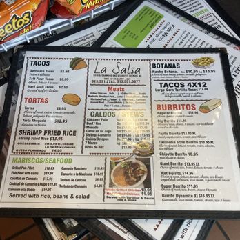 La Salsa Mexican Cuisine - Menu - Mexican Near Me - Detroit, Michigan La Salsa Mexican Cuisine - Menu - Mexican Near Me - Detroit, Michigan