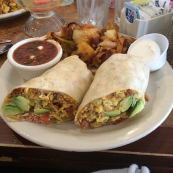 Bill's Cafe - Breakfast burrito with charizzo and avacado - American Near Me - San Jose, California Bill's Cafe - Breakfast burrito with charizzo and avacado - American Near Me - San Jose, California