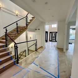 Ashland Glass & Mirror Design - Glass Railing in Matte Black