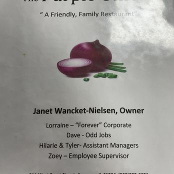 Purple Onion - Menu cover - Restaurants Near Me - Annawan, Illinois