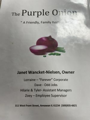 Menu photo 2 Purple Onion Annawan, IL