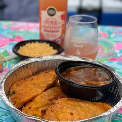 La Taquiza - Birria tacos with a side of rice